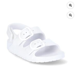 Wonder Nation Toddler 2 Buckle White Sandals Size 7/8 NWT